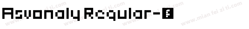 Asvonaly Regular字体转换